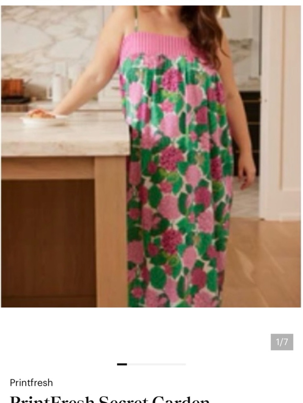 Printfresh Secret Garden Daydream Nightgown 1x - Picture 4 of 4